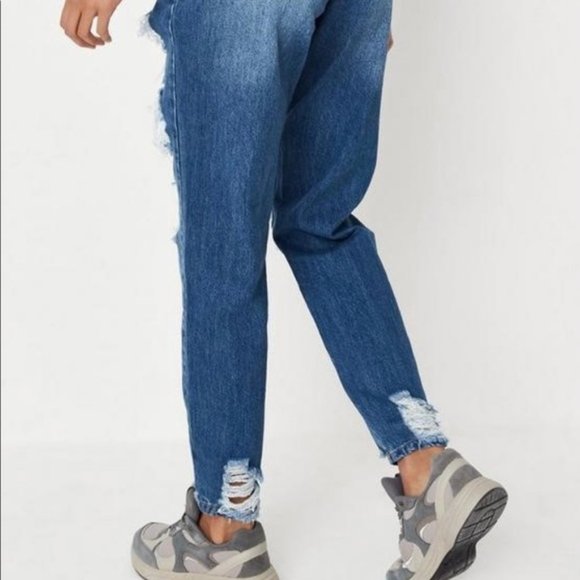 Blue Riot High Rise Ripped Rigid Mom Jeans - Picture 4 of 5